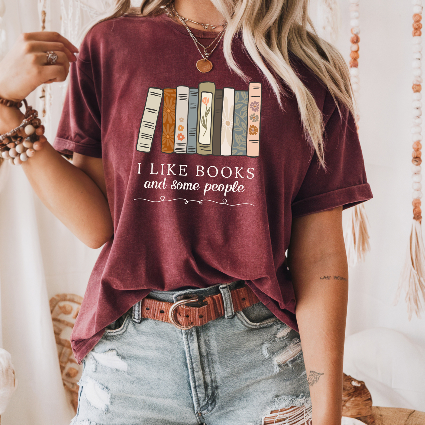 I Like Books and Some People T-Shirt