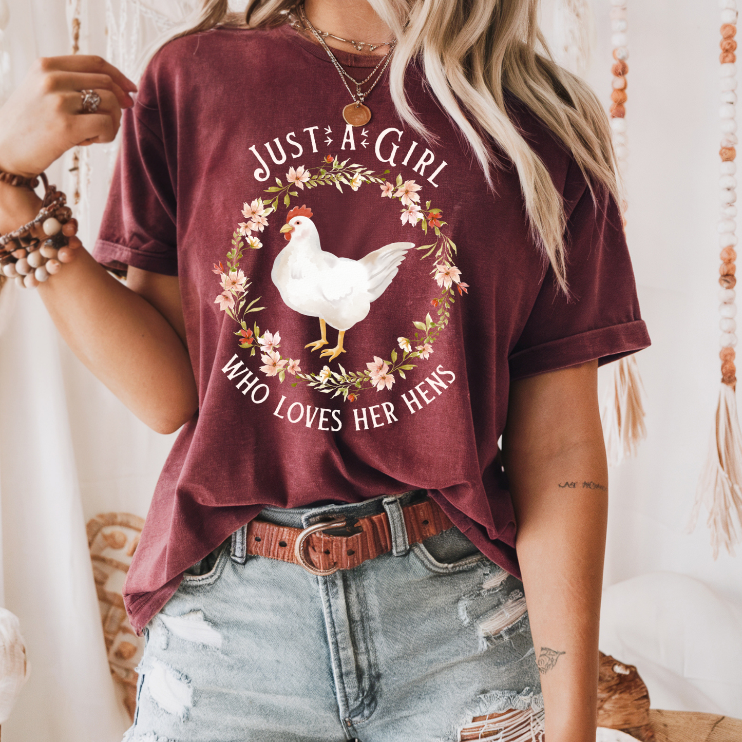 Just a Girl Who Loves Her Hens T-Shirt