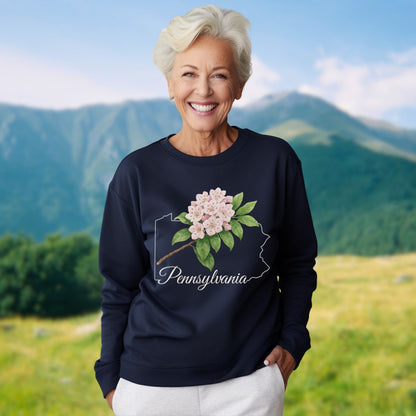 Pennsylvania State Flower Sweatshirt - Mountain Laurel