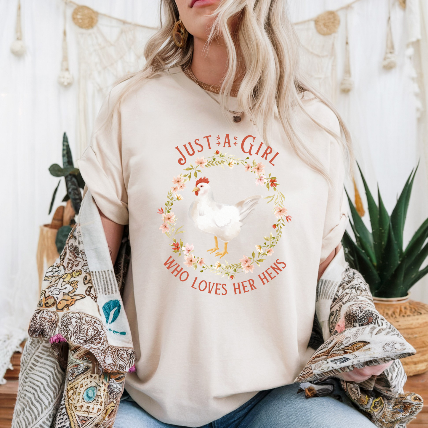 Just a Girl Who Loves Her Hens T-Shirt