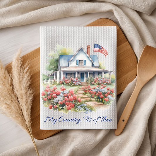 'My Country, 'Tis of Thee' American Farmhouse Tea Towel