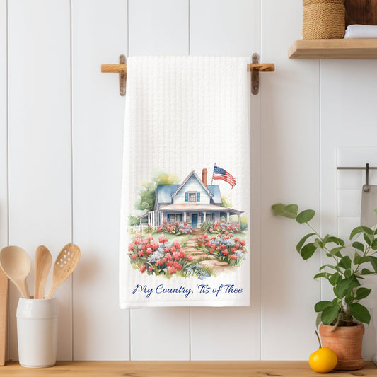'My Country, 'Tis of Thee' American Farmhouse Tea Towel