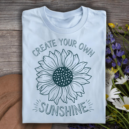Wild Petal Threads T-Shirt Light Blue / S Create Your Own Sunshine Sunflower T-Shirt