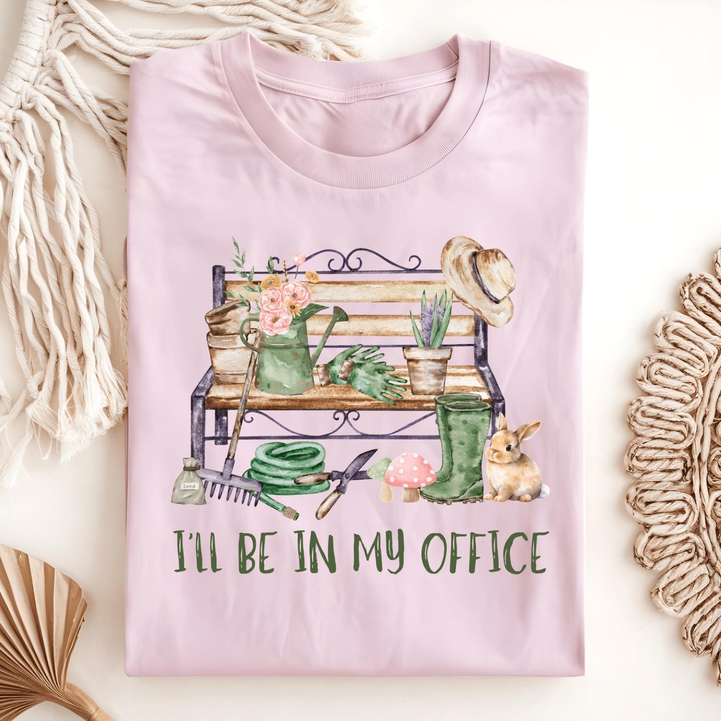 Wild Petal Threads T-Shirt Light Pink / S I'll Be In My Office (Gardening) T-Shirt