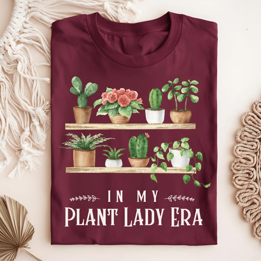 Wild Petal Threads T-Shirt Maroon / S In My Plant Lady Era T-Shirt